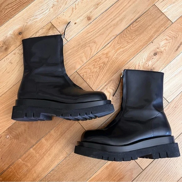 Jeffrey Campbell Womens Noah Black Zip Front Boots Grunge Festival Size 8.5 - Picture 6 of 11